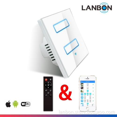Fashion design touch glass smart switch smart home system built-in wifi timer switch